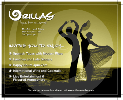 Orillas Promotional Card Orillas Promotional Card