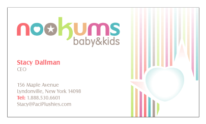 Nookums baby business card