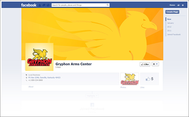Gryphon facebook design