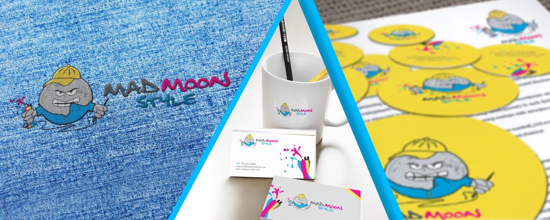 custom logo design and stationery services for Mad Moon Style